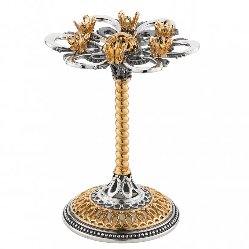 Набор серебряных ложек на подставке "Русские красавицы"