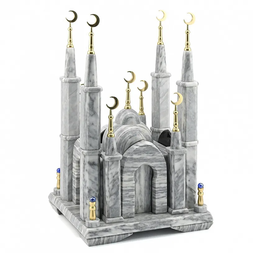 Часы интерьерные из мрамора "Мечеть" 