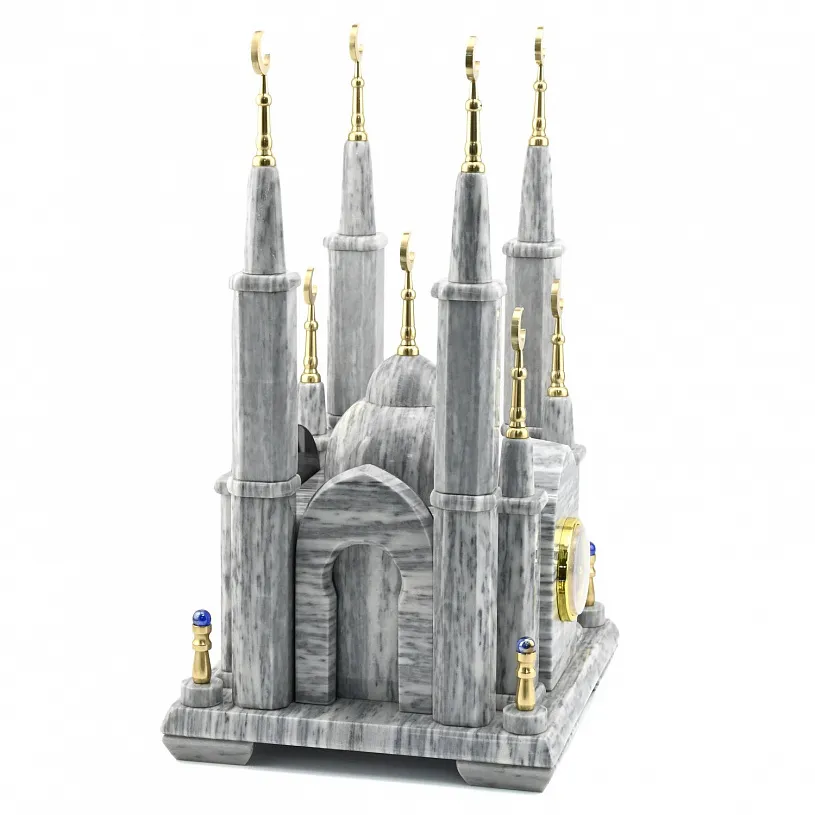 Часы интерьерные из мрамора "Мечеть" 