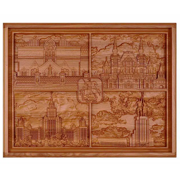 Большое русское лото в шкатулке "Виды Москвы"