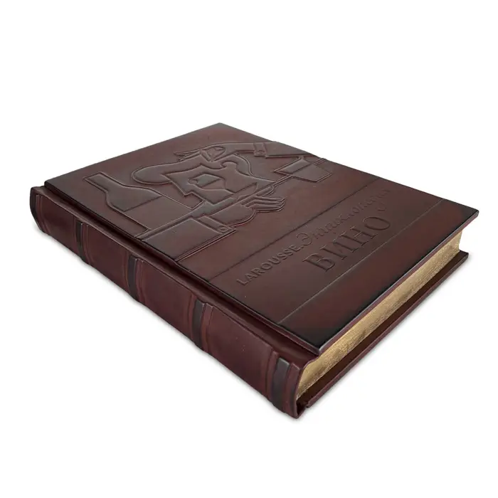 Книга в кожаном переплете "Вино Энциклопедия" 