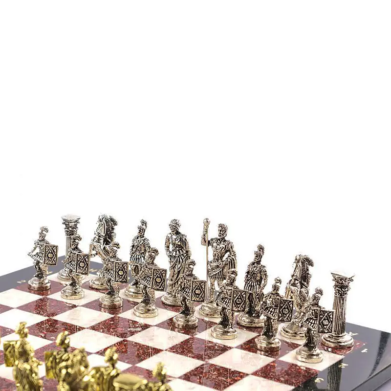Сувенирные шахматы из мрамора "Римляне" 