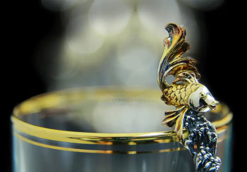 Подстаканник «Старик и невод» с ложечкой