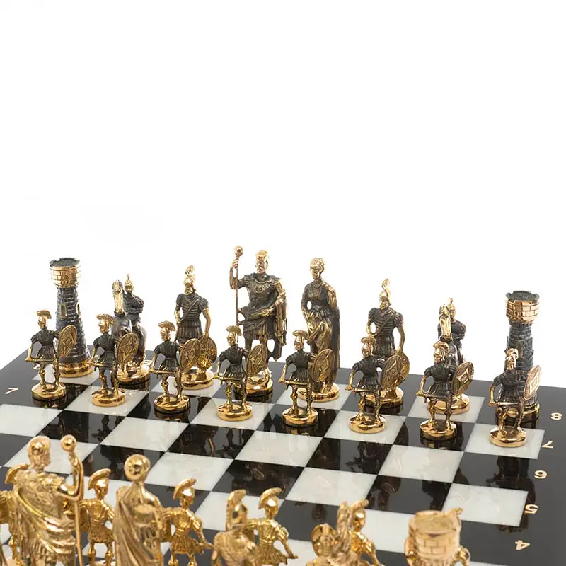 Шахматы из камня и бронзы "Римские" 