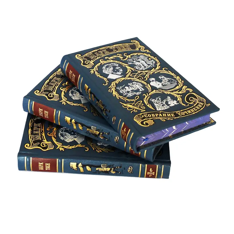 Собрание сочинений в кожаном переплете в 8-ми томах "Марк Твен"