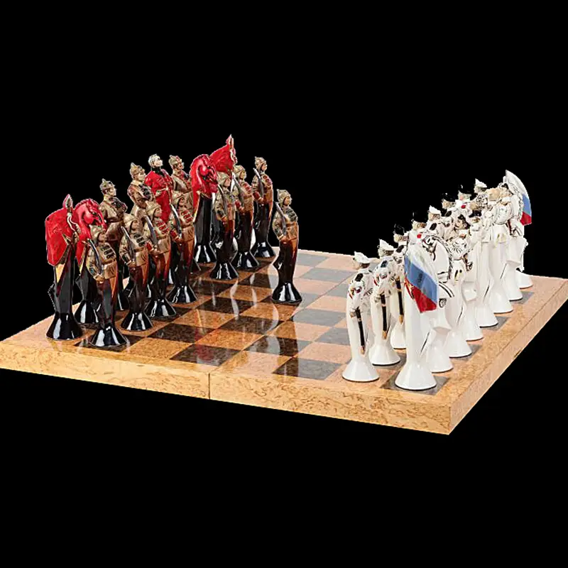 Коллекционные фарфоровые шахматы "Противостояние"