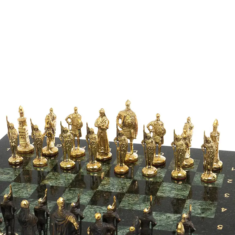 Шахматы из бронзы "Русские" 