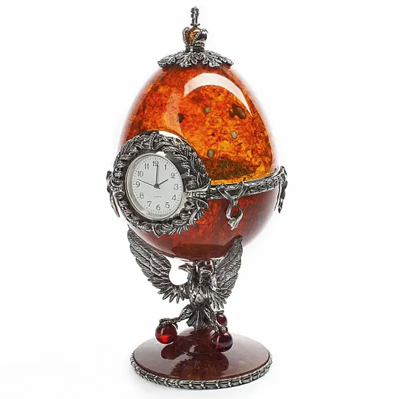 Часы-шкатулка из янтаря "Державные"