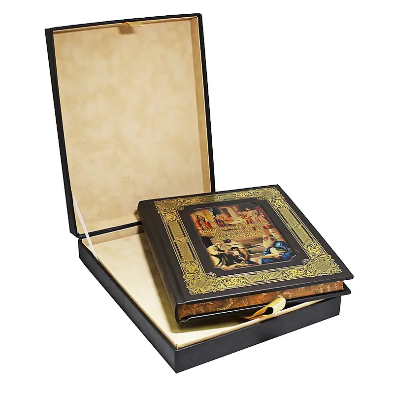 Подарочный набор в кожаном переплете "Притчи всех времен и народов" 