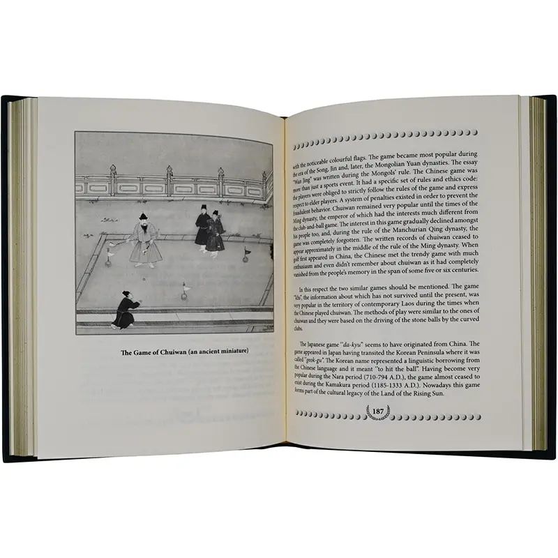 Подарочная книга в кожаном переплете "Гольф. История королевской старинной игры" 