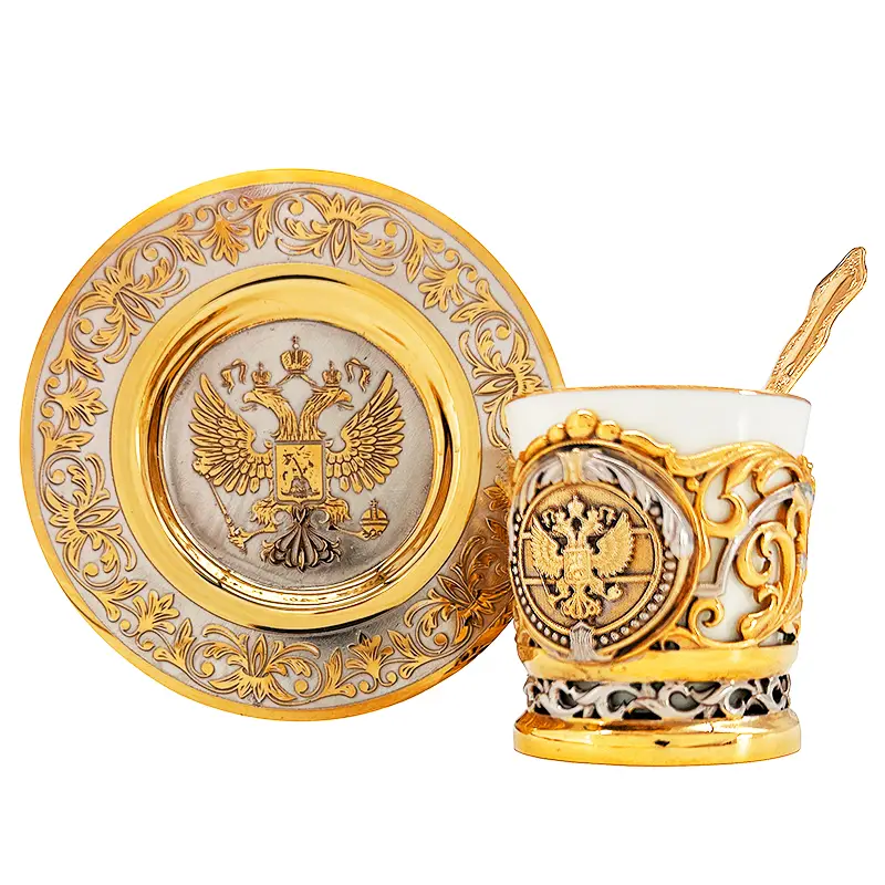 Кофейный набор "Герб РФ" Златоуст