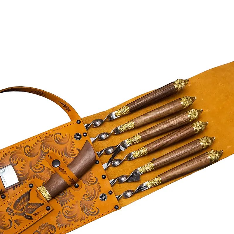 Набор подарочный в колчане из натуральной кожи "Привал"