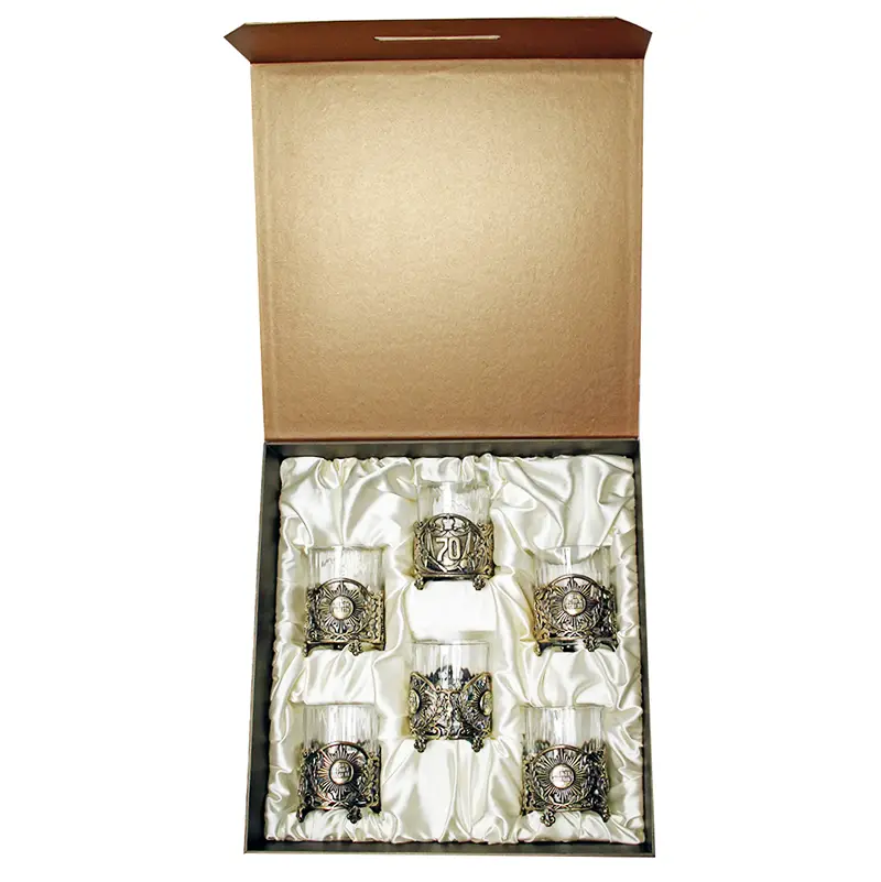 Набор из 6-ти бокалов для виски "Юбилей, 70 лет"