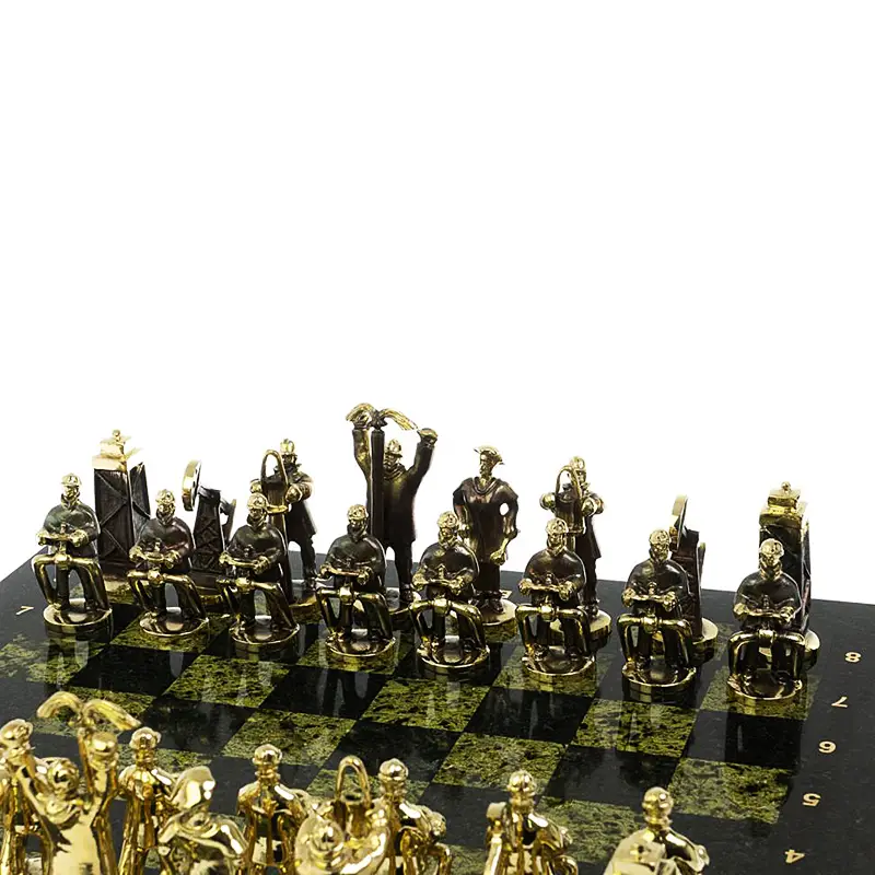 Шахматы из змеевика "Нефть" 