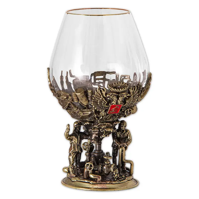 Набор газовику с бокалом для коньяка в футляре