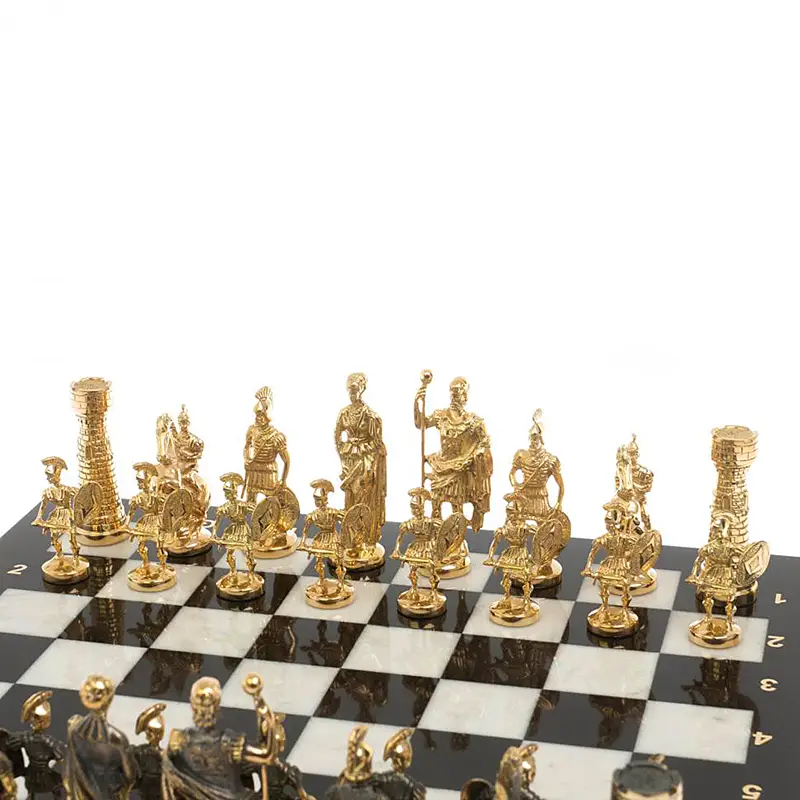 Шахматы из камня и бронзы "Римские" 
