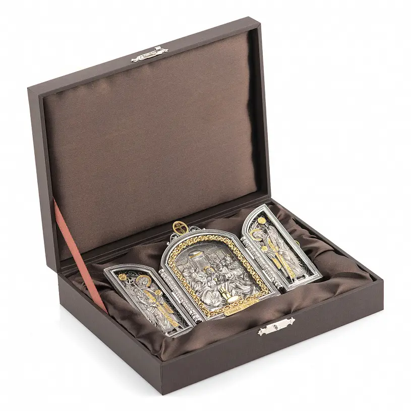 Серебряный складень «Тайная Вечеря»