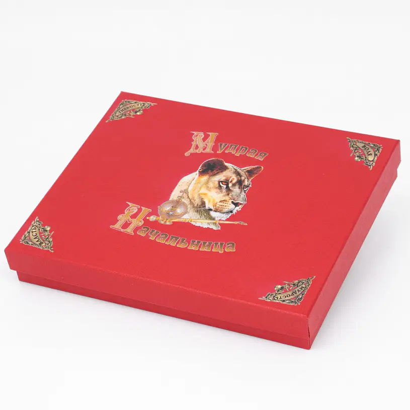 Блокнот с ручкой в футляре "Мудрая начальница"