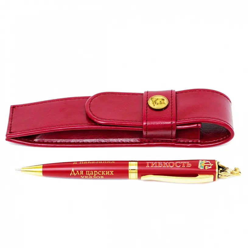 Блокнот с ручкой в футляре "Мудрая начальница"