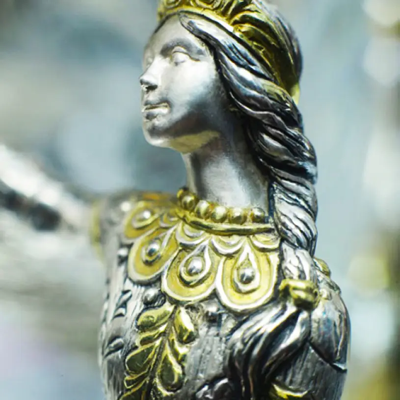 Коллекционный чайный набор из серебра на 2 персоны "Царевна лягушка"