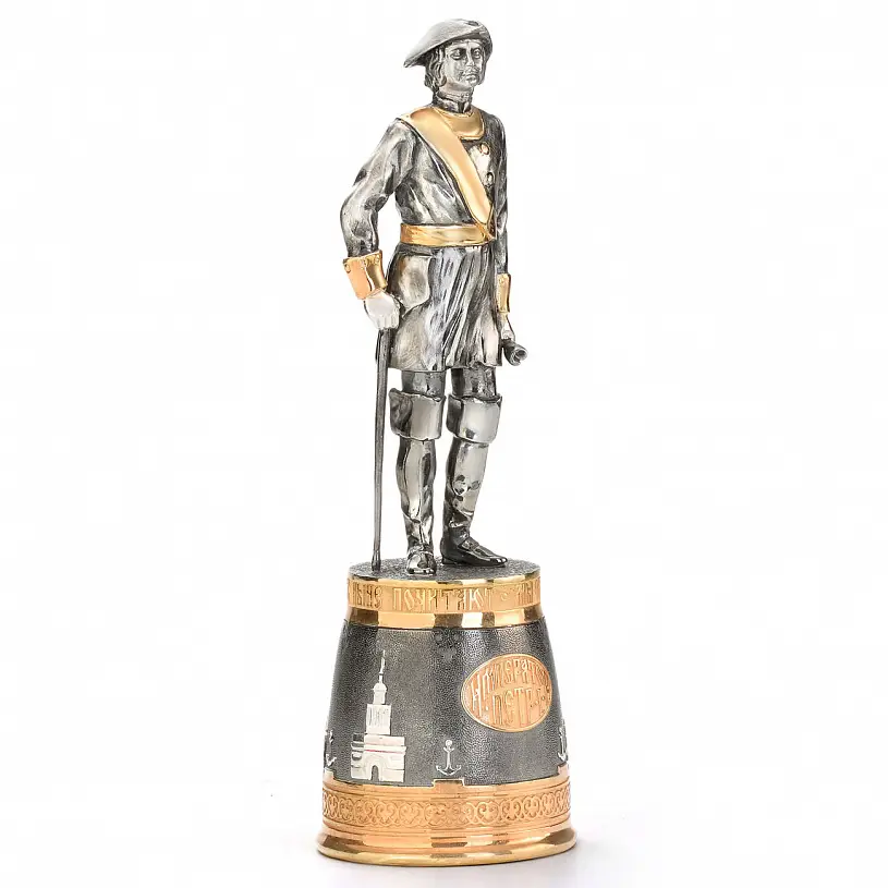 Серебряный колокольчик "Петр Первый"