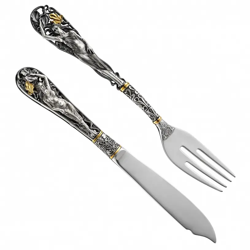 Серебряная рыбная пара "Гармония"