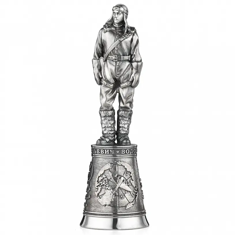 Серебряная рюмка-перевертыш "Михаил Водопьянов"