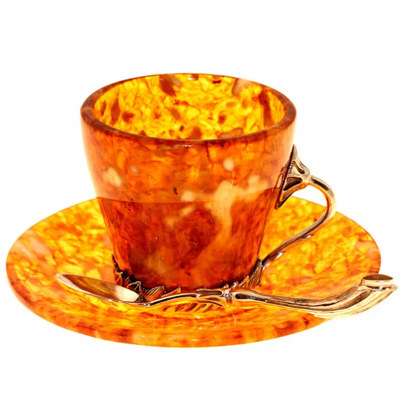 Кофейный набор из янтаря «Лето»