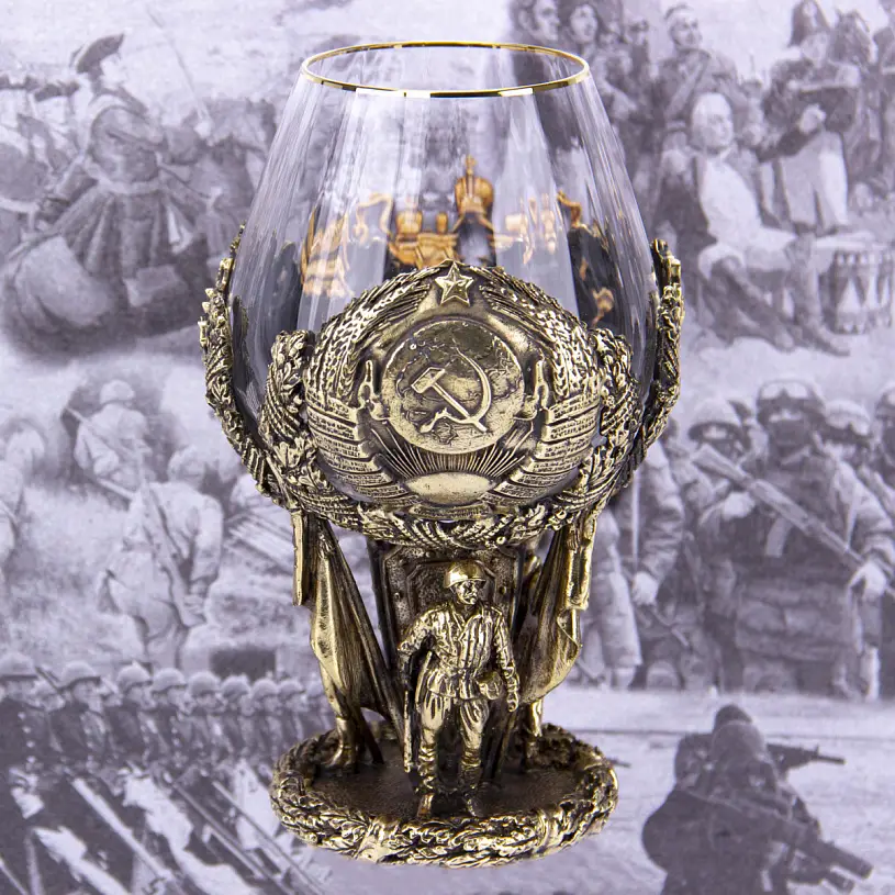 Бокал для коньяка "Русские войны" в подарочном футляре