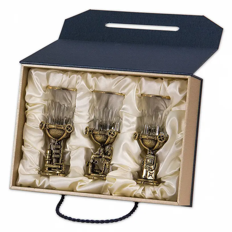 Водочный набор из 3-х стопок "Нефть и Газ" 