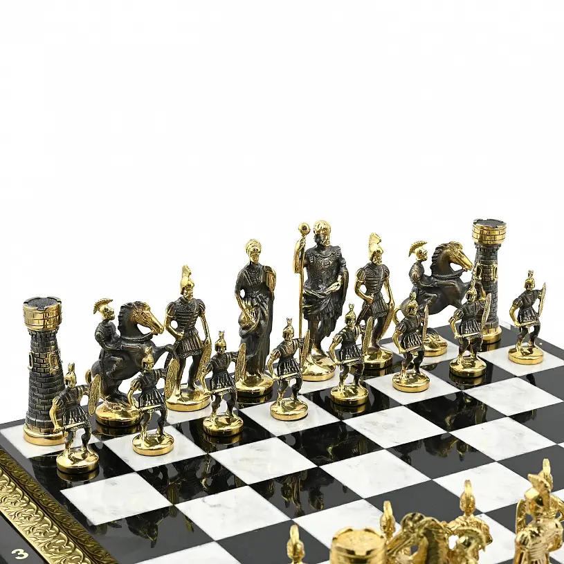 Шахматы из камня "Битва"