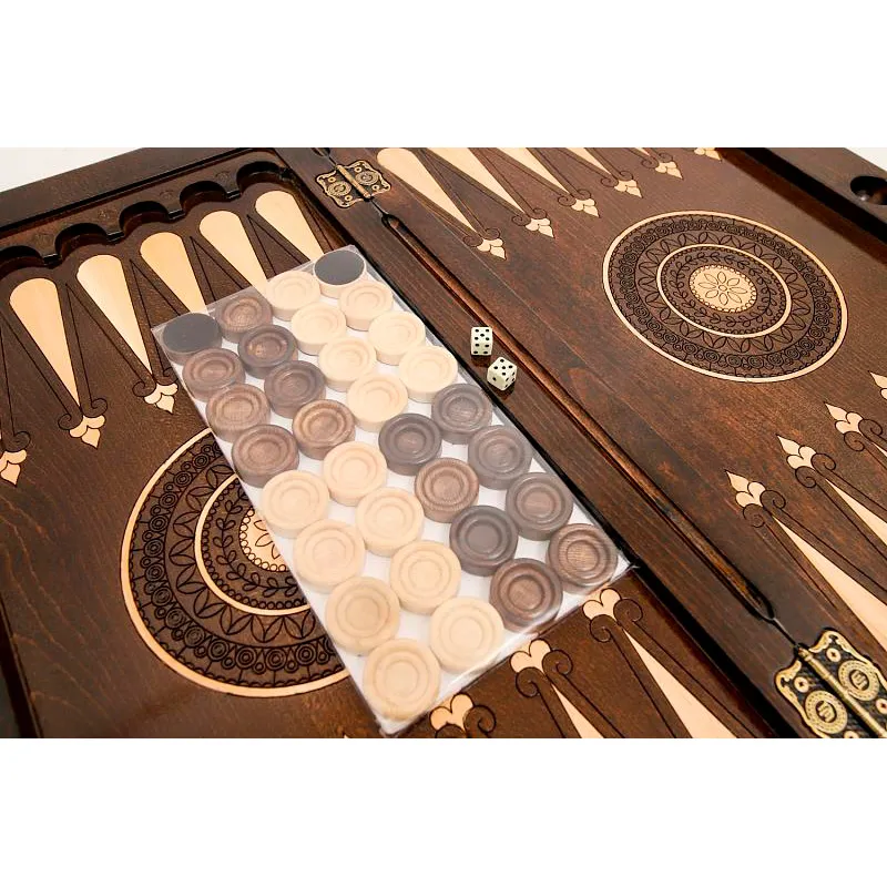 Нарды из дерева резные "Орел"