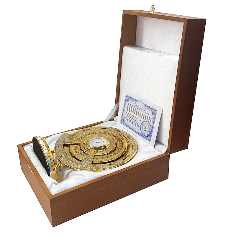 Настольные часы на камне "Вечный календарь" Златоуст