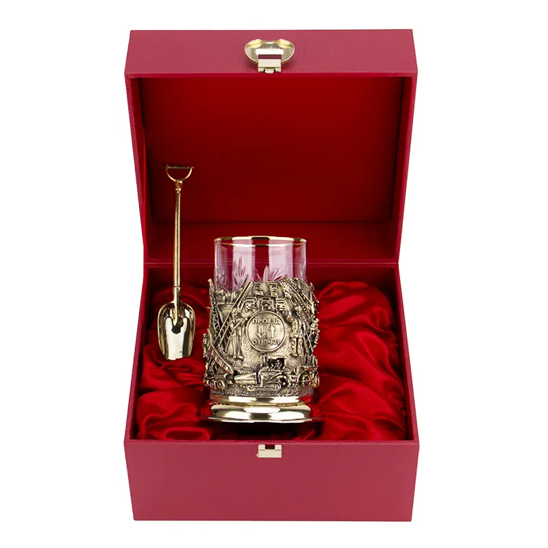 Подстаканник с ложкой "Дорожники"