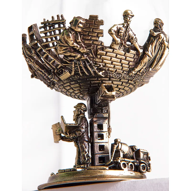 Набор бокалов для бренди на подставке "Строители"