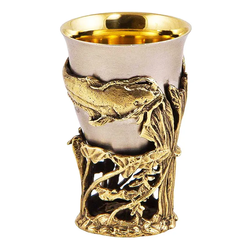 Подарочный набор книга в коже и 6 стопок "Рыбацкий" Л.П. Сабанеев