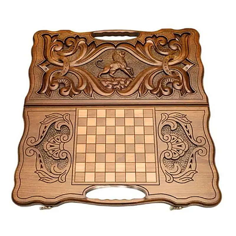 Нарды резные из массива бука "Лев"