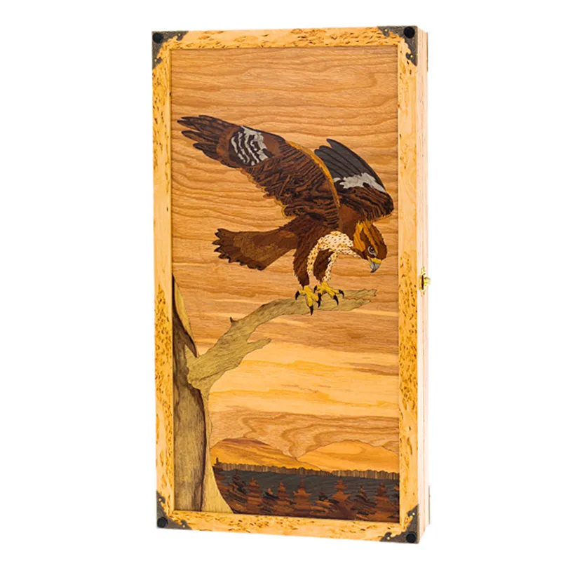 Нарды из  карельской березы "Сокол"