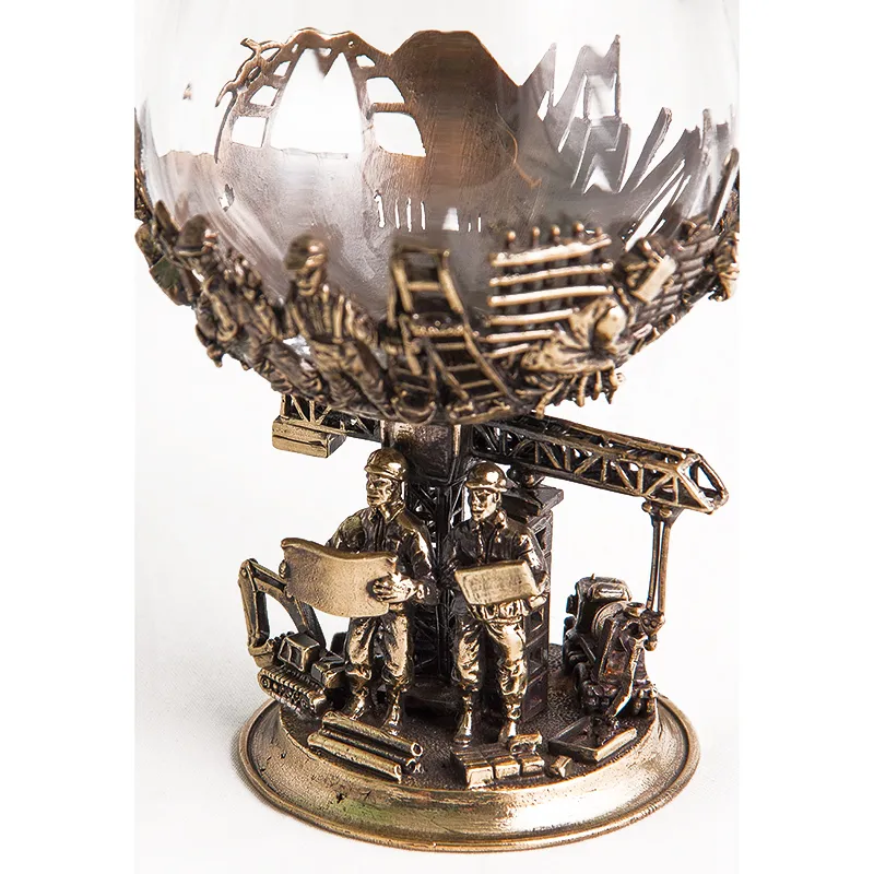 Набор из 2-х бокалов для бренди "Строители"