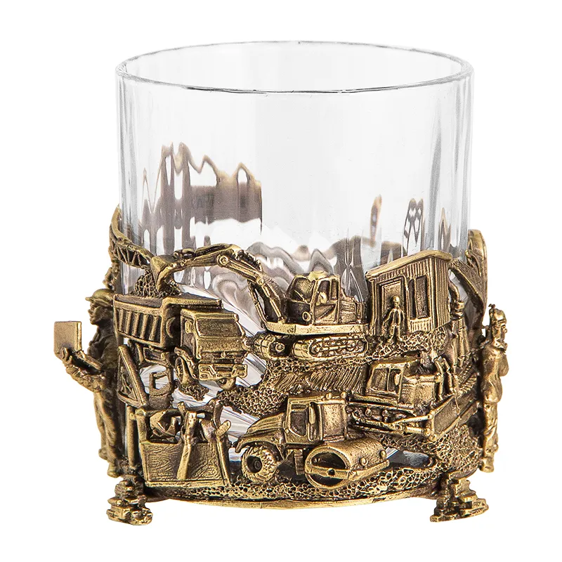 Набор с бокалом для виски "Строители"