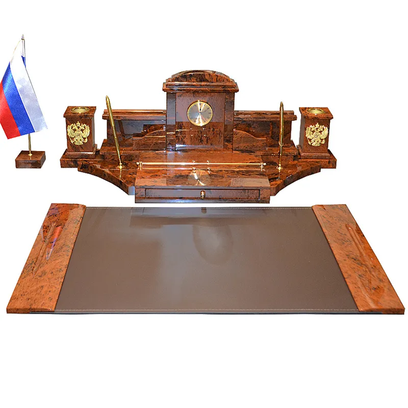 Настольный набор из обсидиана "Консул"