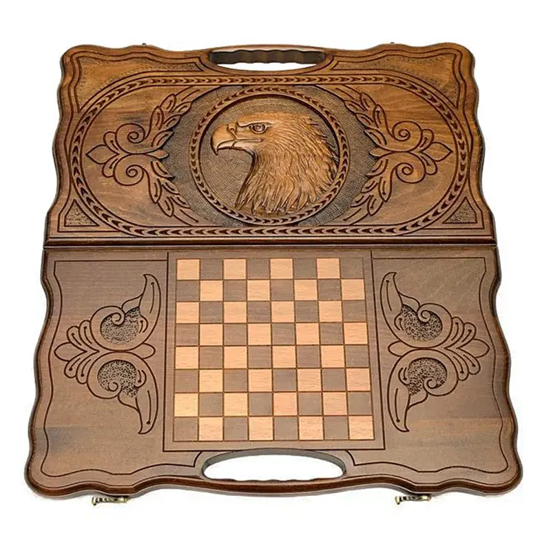 Нарды-шашки резные "Орел"