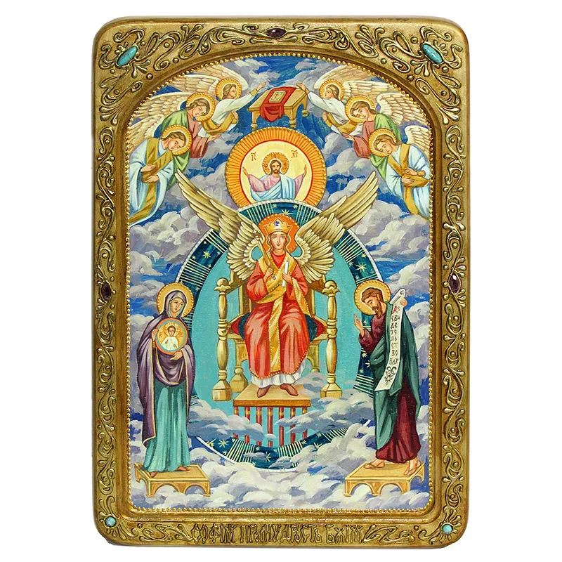 Икона живописная София - Премудрость Божия (Новгородская) на кипарисе