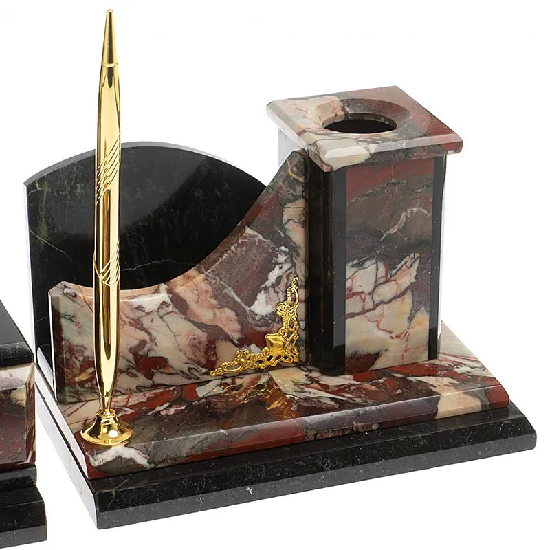 Письменный набор руководителя из камня "Орел" 