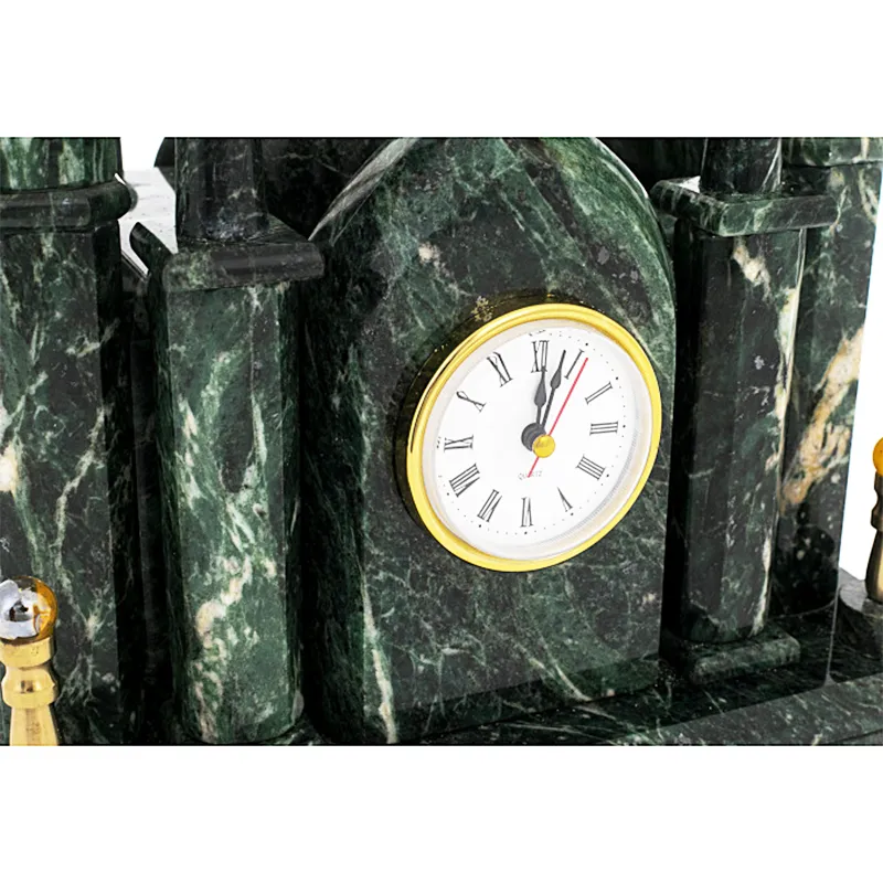 Часы интерьерные из змеевика "Мечеть" 