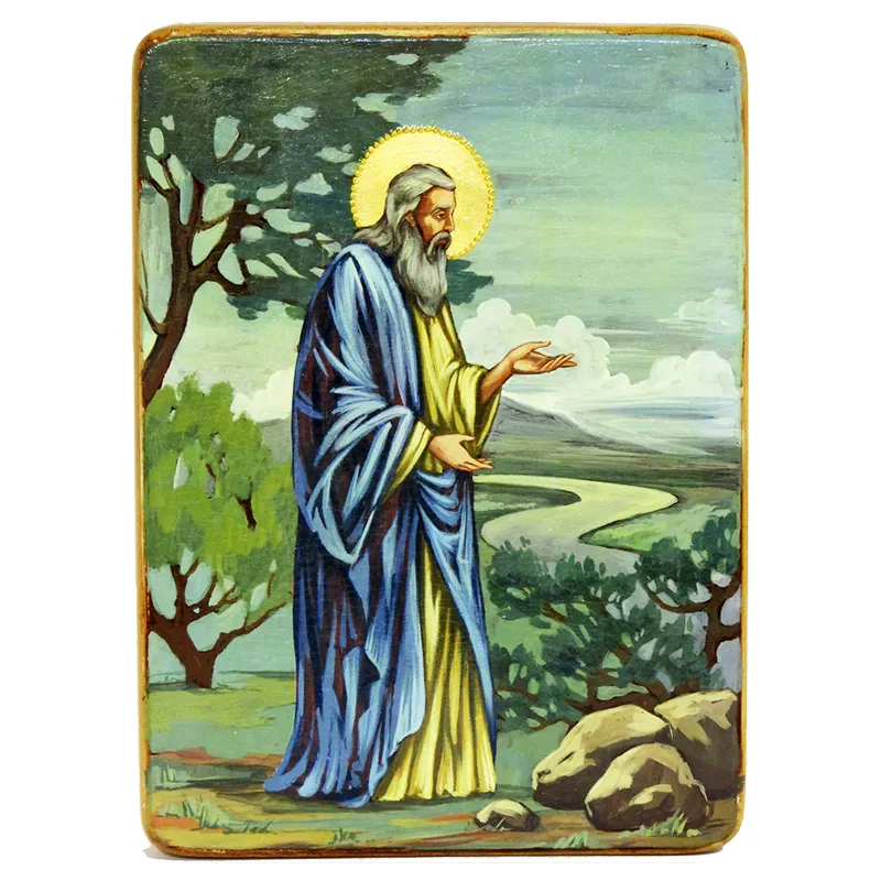 Живописная икона Святая праматерь Адам на кипарисе