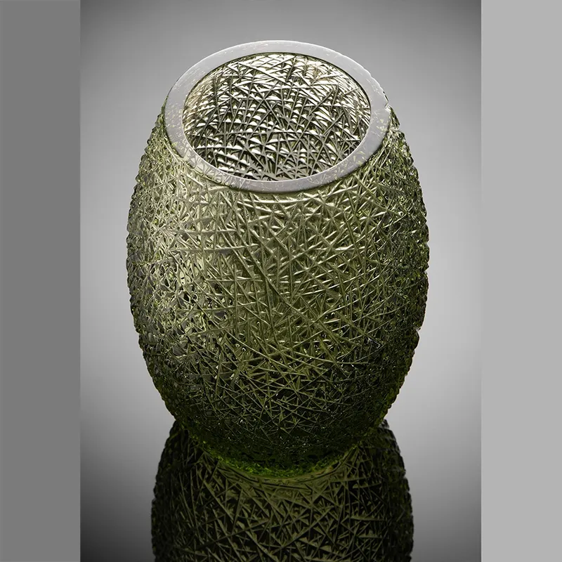 Хрустальная ваза для цветов "Зима"