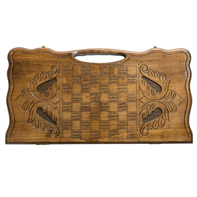 Нарды-шашки резные "Георгий Победоносец"