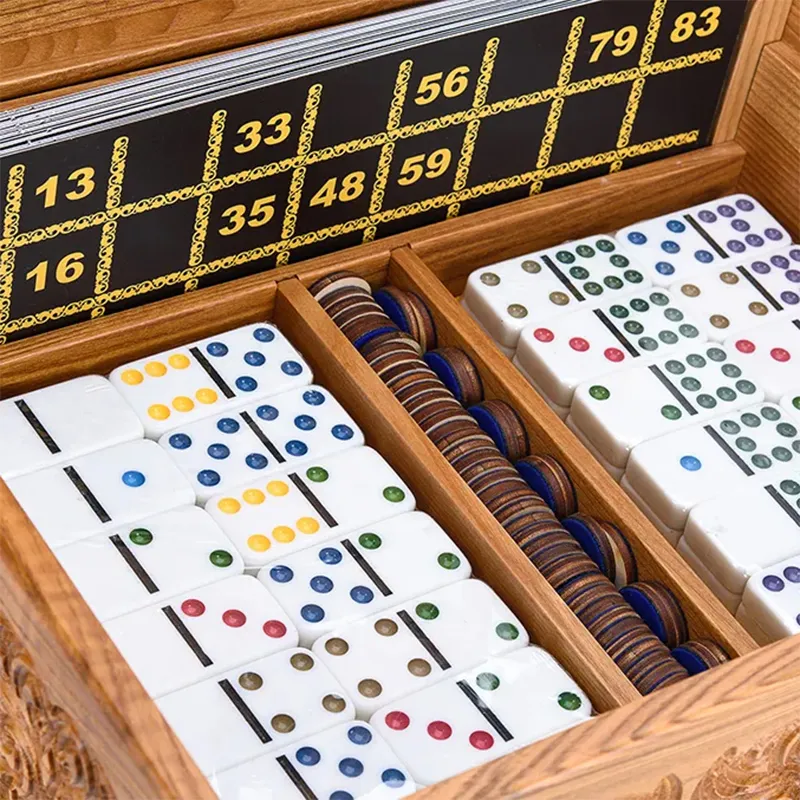 Лото в шкатулке из мореного ясеня "Утро в сосновом лесу"