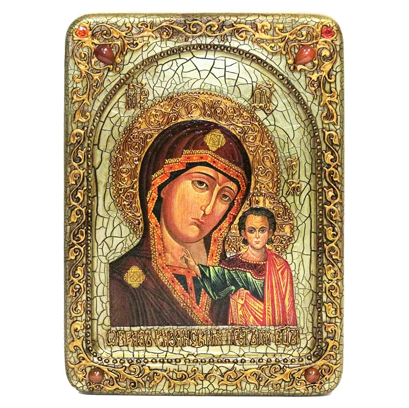 Живописная икона Образ Казанской Божьей Матери